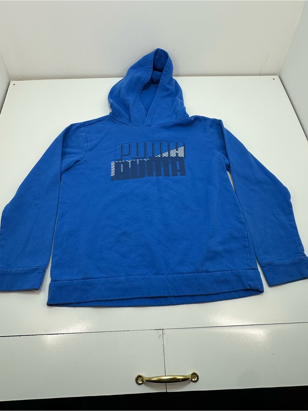 Puma Men's Royal Blue Crewneck Hoodie with Logo